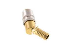 Brass DN 9 Mold Coupling Socket 13 mm Hose Pillar Unlocking Protection 45-deg