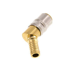 Brass DN 9 Mold Coupling Socket 13 mm Hose Pillar Unlocking Protection 45-deg