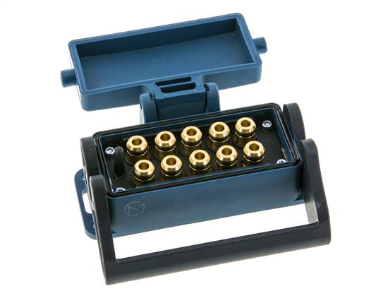 Enchufe múltiple de latón 10x6 mm Conexiones a presión Protección de desbloqueo