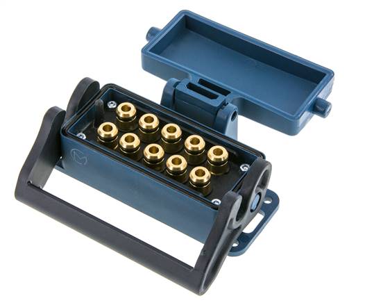Enchufe múltiple de latón 10x6 mm Conexiones a presión Protección de desbloqueo