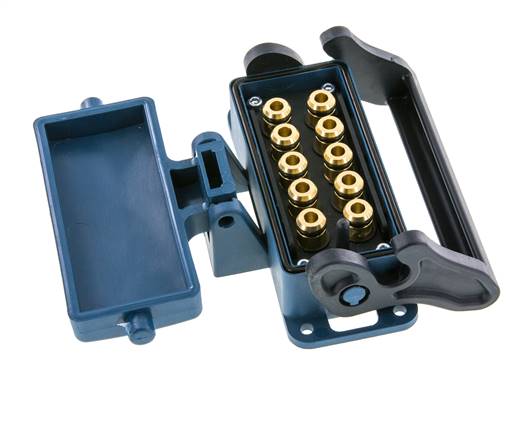Enchufe múltiple de latón 10x6 mm Conexiones a presión Protección de desbloqueo