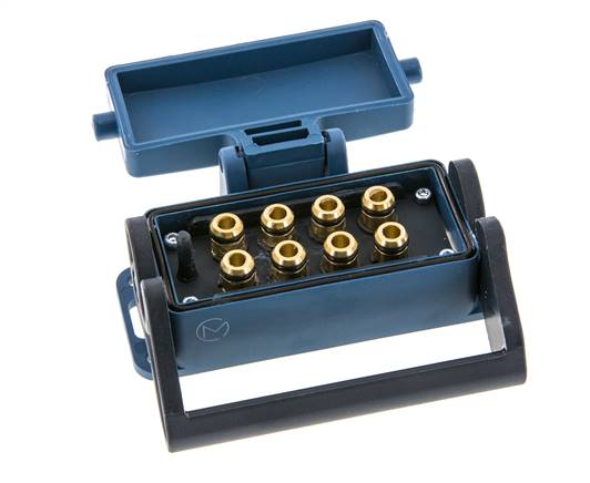 Enchufe múltiple de latón 8x8 mm Conexiones a presión Protección de desbloqueo