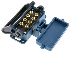 Enchufe múltiple de latón 8x8 mm Conexiones a presión Protección de desbloqueo