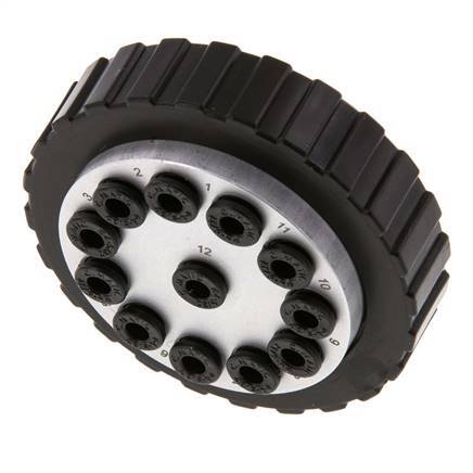 POM Enchufe múltiple 12x4 mm Conexiones a presión Vacío