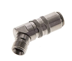 Acero inoxidable DN 6 Acoplamiento de moldes con rosca macho M14x1,5 Cierre doble a 45 grados