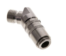 Acero inoxidable DN 6 Acoplamiento de moldes con rosca macho M14x1,5 Cierre doble a 45 grados