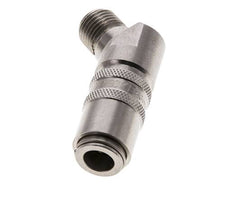 Acoplamiento de moldes de acero inoxidable DN 6, con rosca macho de 1/4 de pulgada de 45 grados
