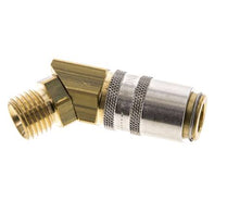 Latón DN 6 Acoplamiento de moldes Rosca macho M14x1,5 Protección de desbloqueo 45 grados