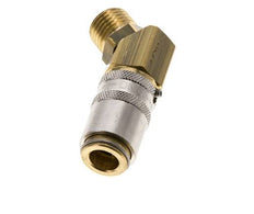 Latón DN 6 Acoplamiento de moldes Rosca macho M14x1,5 Protección de desbloqueo 45 grados