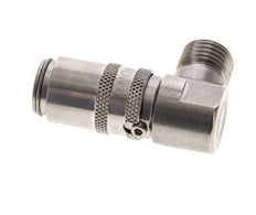 Acero inoxidable DN 6 Acoplamiento de moldes con rosca macho M14x1,5 Cierre doble de 90 grados