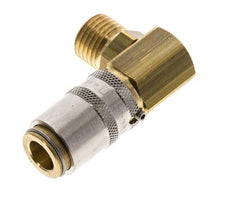 Latón DN 6 Acoplamiento de moldes Rosca macho M14x1,5 Protección de desbloqueo 90-deg