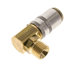Latón DN 6 Acoplamiento de moldes Rosca macho M14x1,5 Protección de desbloqueo 90-deg