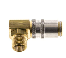 Latón DN 6 Acoplamiento de moldes Rosca macho M14x1,5 Protección de desbloqueo 90-deg