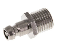 Tapón de acoplamiento de moldes DN 6 de acero inoxidable con rosca macho M14x1,5 de doble cierre
