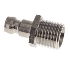 Tapón de acoplamiento de moldes DN 6 de acero inoxidable con rosca macho M14x1,5 de doble cierre