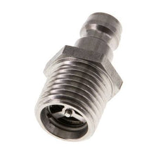 Tapón de acoplamiento de moldes DN 6 de acero inoxidable con rosca macho M14x1,5 de doble cierre