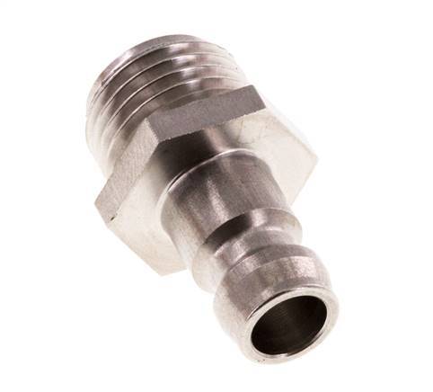Tapón de acoplamiento de moldes DN 6 de acero inoxidable G 1/4 pulgadas rosca macho
