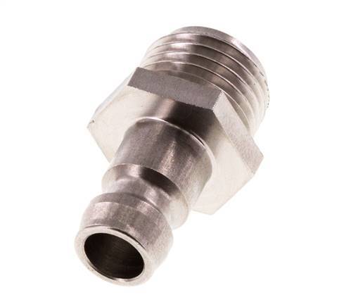 Tapón de acoplamiento de moldes DN 6 de acero inoxidable G 1/4 pulgadas rosca macho