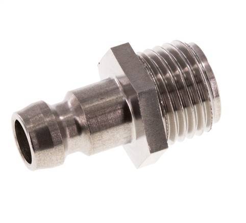 Tapón de acoplamiento de moldes DN 6 de acero inoxidable G 1/4 pulgadas rosca macho