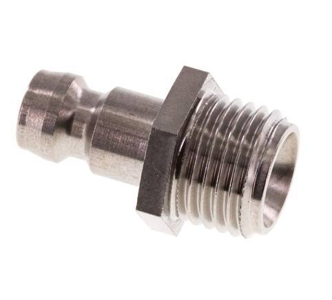 Tapón de acoplamiento de moldes DN 6 de acero inoxidable G 1/4 pulgadas rosca macho