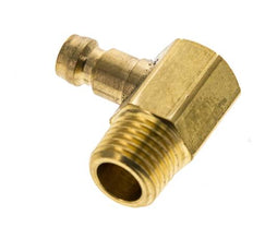 Latón DN 6 Tapón de Acoplamiento de Moldes M14x1,5 Rosca Macho (Cónica) 90-deg