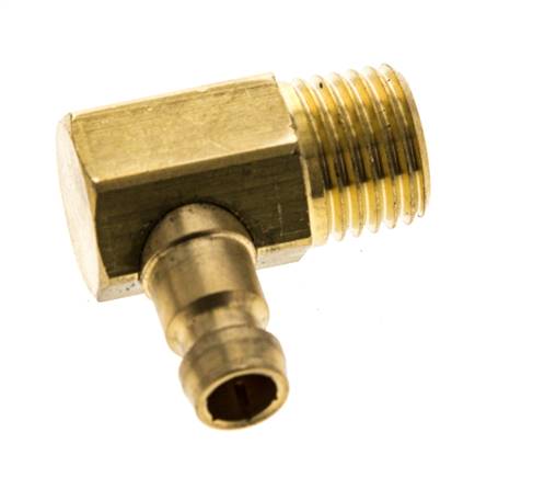 Latón DN 6 Tapón de Acoplamiento de Moldes M14x1,5 Rosca Macho (Cónica) 90-deg