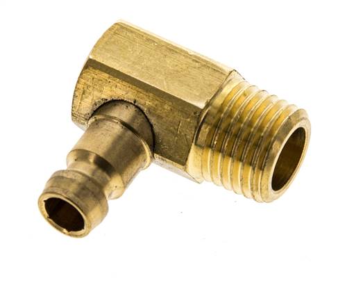 Latón DN 6 Tapón de Acoplamiento de Moldes M14x1,5 Rosca Macho (Cónica) 90-deg