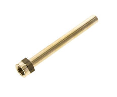 Tubo de latón roscado hembra M16x1,5 de 150 mm de longitud