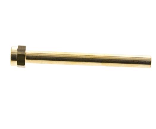 Tubo de latón roscado hembra M16x1,5 de 150 mm de longitud