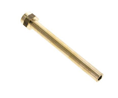 Tubo de latón roscado hembra M16x1,5 de 150 mm de longitud