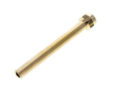 Tubo de latón roscado hembra M16x1,5 de 150 mm de longitud