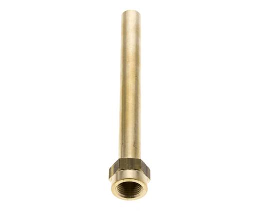 Tubo de latón roscado hembra M16x1,5 de 150 mm de longitud