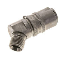 Acero inoxidable DN 9 Acoplamiento de moldes con rosca macho M16x1,5 de 45 grados
