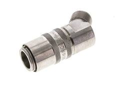 Acoplamiento de moldes de acero inoxidable DN 9, con rosca macho de 3/8 de pulgada y 45 grados