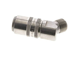 Acoplamiento de moldes de acero inoxidable DN 9, con rosca macho de 3/8 de pulgada y 45 grados