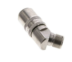 Acoplamiento de moldes de acero inoxidable DN 9, con rosca macho de 3/8 de pulgada y 45 grados