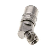Acoplamiento de moldes de acero inoxidable DN 9, con rosca macho de 3/8 de pulgada y 45 grados