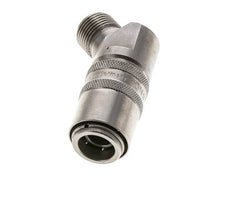 Acoplamiento de moldes de acero inoxidable DN 9, con rosca macho de 3/8 de pulgada y 45 grados