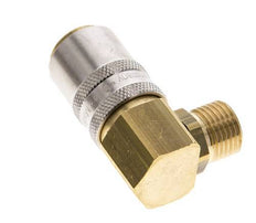 Latón DN 9 Acoplamiento de moldes Toma de corriente M16x1,5 Rosca Macho 90-deg