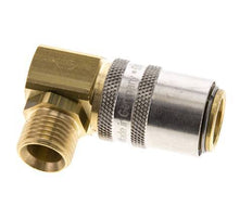 Latón DN 9 Acoplamiento de moldes Toma de corriente M16x1,5 Rosca Macho 90-deg