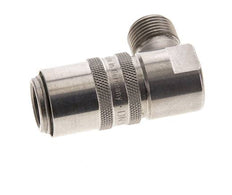 Acero inoxidable DN 9 Acoplamiento de moldes G 3/8 pulgadas rosca macho doble cierre de 90 grados