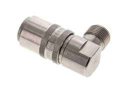 Acero inoxidable DN 9 Acoplamiento de moldes G 3/8 pulgadas rosca macho doble cierre de 90 grados