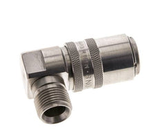 Acero inoxidable DN 9 Acoplamiento de moldes G 3/8 pulgadas rosca macho doble cierre de 90 grados