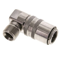 Acero inoxidable DN 9 Acoplamiento de moldes G 3/8 pulgadas rosca macho doble cierre de 90 grados