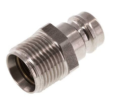 Enchufe de acero inoxidable DN 9 para acoplamiento de moldes G 3/8 pulgadas rosca macho doble cierre