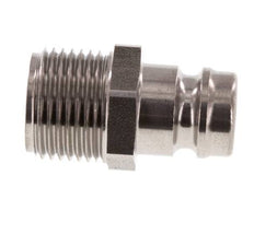 Enchufe de acero inoxidable DN 9 para acoplamiento de moldes G 3/8 pulgadas rosca macho doble cierre