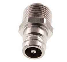 Enchufe de acero inoxidable DN 9 para acoplamiento de moldes G 3/8 pulgadas rosca macho doble cierre