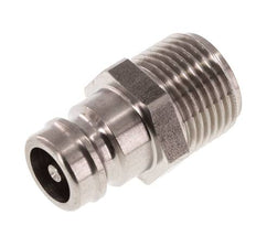 Enchufe de acero inoxidable DN 9 para acoplamiento de moldes G 3/8 pulgadas rosca macho doble cierre