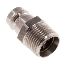 Enchufe de acero inoxidable DN 9 para acoplamiento de moldes G 3/8 pulgadas rosca macho doble cierre