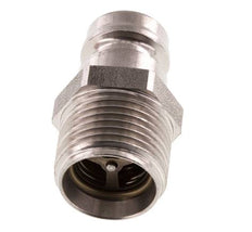 Enchufe de acero inoxidable DN 9 para acoplamiento de moldes G 3/8 pulgadas rosca macho doble cierre